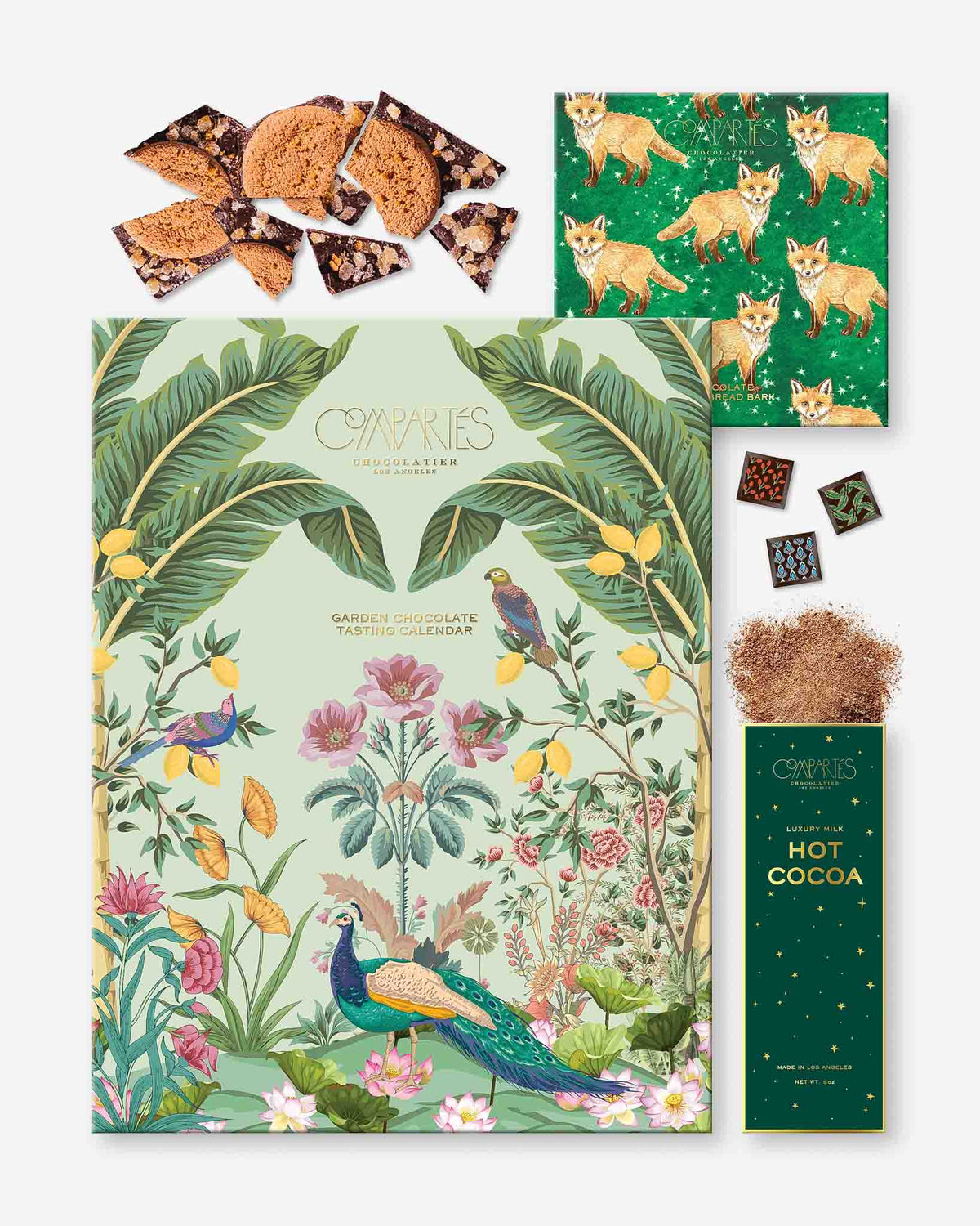 Holiday Gourmet Chocolate Gift Box Bundle - Green